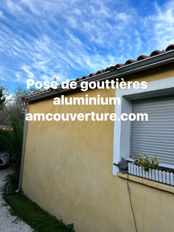 Pose de gouttières aluminium à Carqueiranne près du Pradet